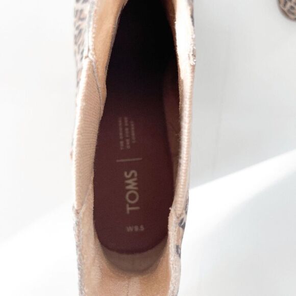 NWOT Toms Womens Kelsey Wedge Booties Leopard Print Size 9.5 - Picture 5 of 8